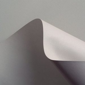 Curious Matter Andina Grey premium paper showcasing a cool, mineral-toned light grey palette with a unique matte sand surface.
